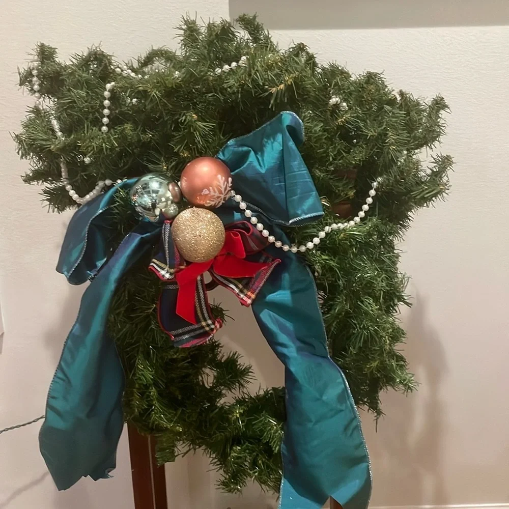 9 ft feet Christmas Garland holiday decor staircase windows mirror wreath table